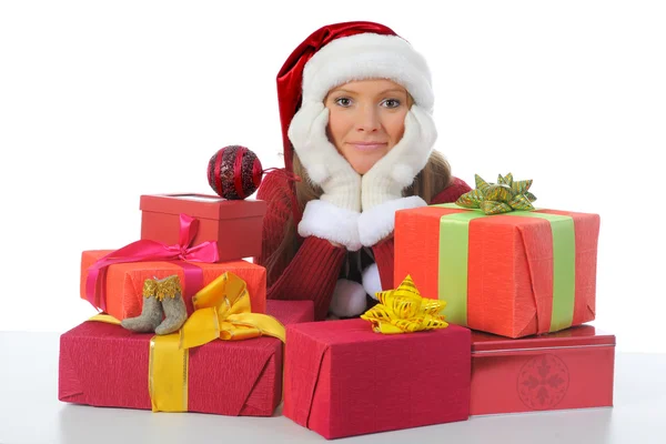 Christmas Smiling Woman — Stock Photo, Image