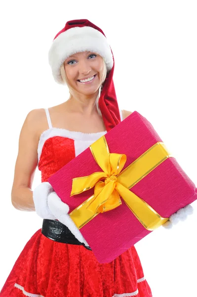 Weihnachten lächelnde Frau — Stockfoto