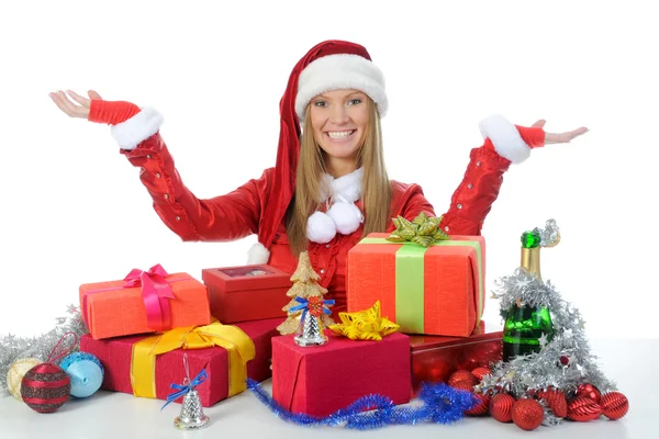Mujer sonriente de Navidad — Foto de Stock