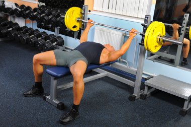 Man in the gym clipart