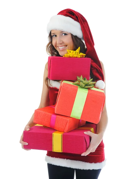 Natal Sorrindo Mulher — Fotografia de Stock
