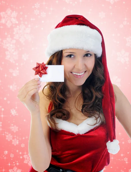 Mujer sonriente de Navidad —  Fotos de Stock