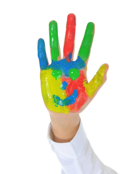 Kézzel festett gyermek — Stock Fotó