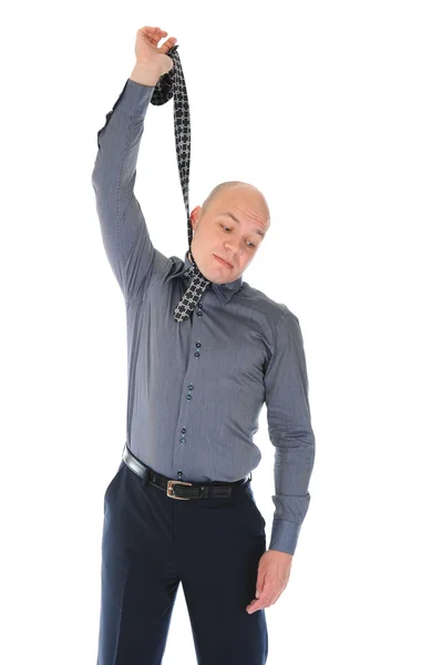 Бизнесмен повесился в галстуке — стоковое фото