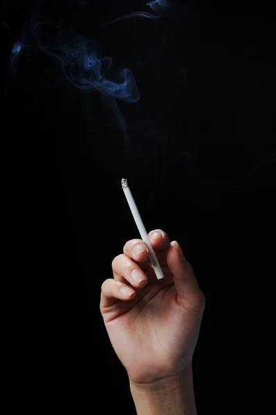 Kadın bir puro ile — Stok fotoğraf