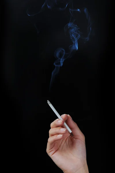Femme avec un cigare — Photo