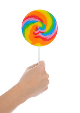 Large lollipop on stick clipart