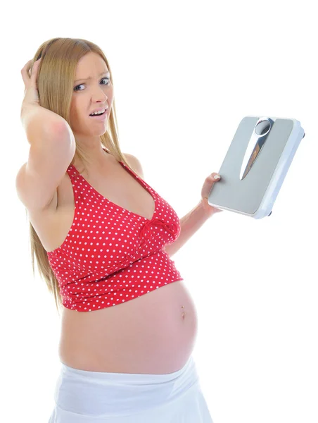 Piękna młoda kobieta w ciąży — Zdjęcie stockowe