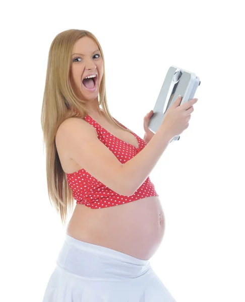 Belle jeune femme enceinte — Photo