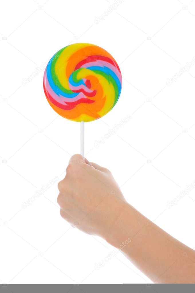 Large lollipop on stick