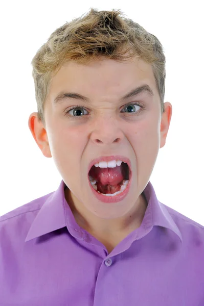 Angry little boy — Stock Photo, Image