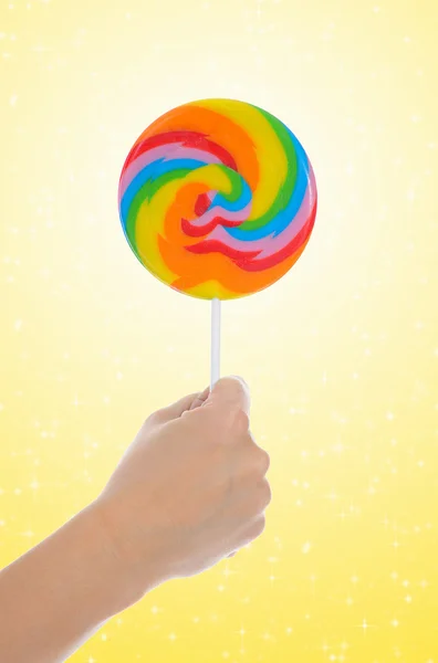 Stora lollipop på pinne — Stockfoto