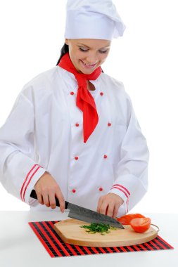 Şef domates keser