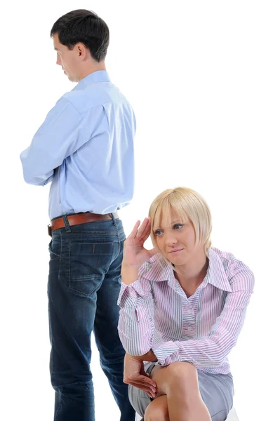 Quarrel men and women Stock Photo