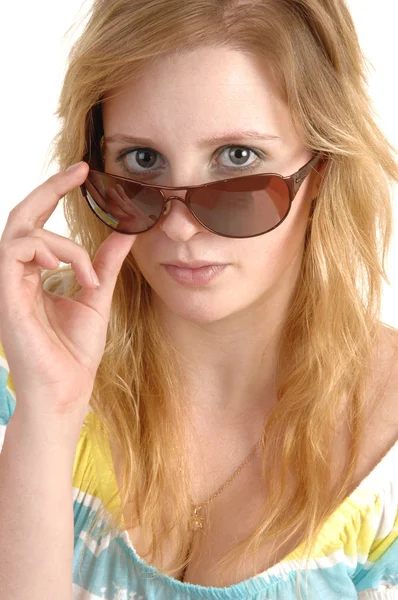 Girl with sunglasses. — Stock Photo, Image