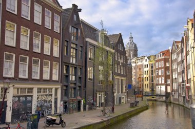 Classic view of Amsterdam clipart
