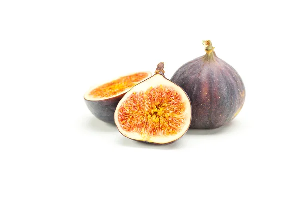 Big juicy figs isolated on white — Stock Photo, Image