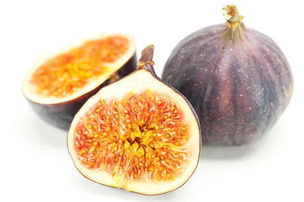 Duże soczyste fig na białym tle — Zdjęcie stockowe