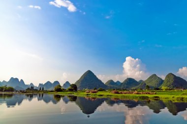 Li river in Yangshuo clipart