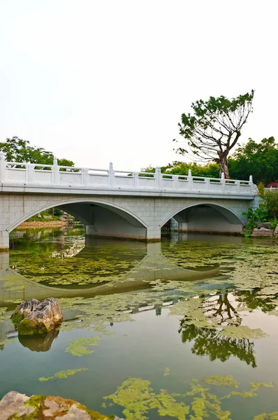 Відбиття китайського кам'яного мосту — стокове фото
