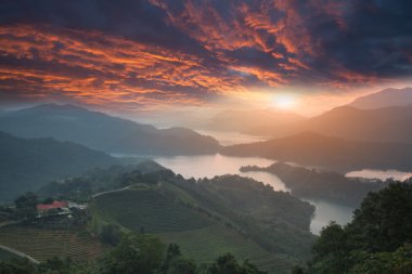 gün batımı göl bel, yeni taipei, Tayvan