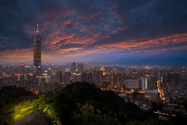 stock image Sunset of Taipei city, Taiwan