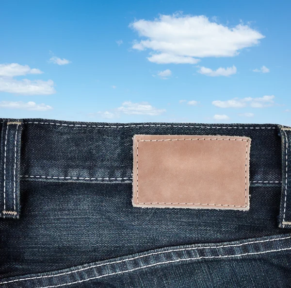 Blank leather label — Stock Photo, Image
