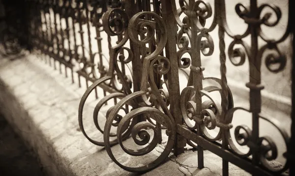 Detalle de cerca de hierro forjado — Foto de Stock