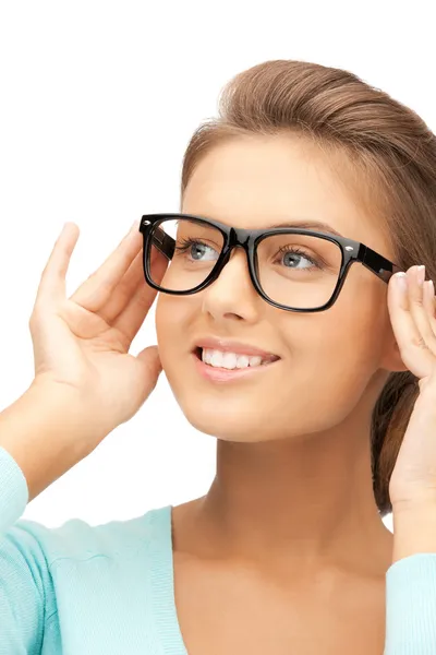 Mooie vrouw in bril — Stockfoto