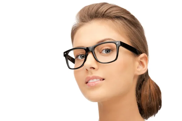 Mulher encantadora em óculos — Fotografia de Stock