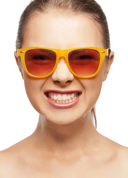 Funny teenage girl in shades — Stock Photo, Image