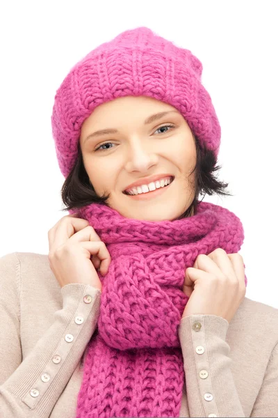 美丽的女人在冬天帽子 — 图库照片
