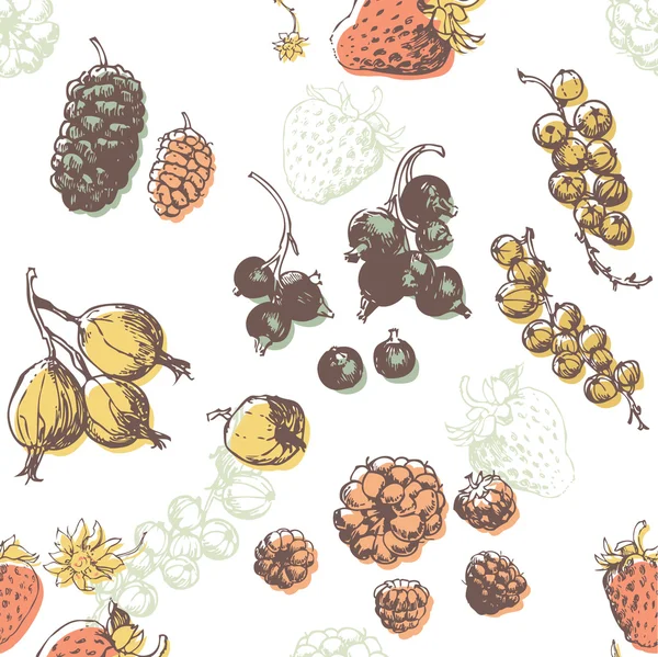 Seamless with berries. — Stock vektor