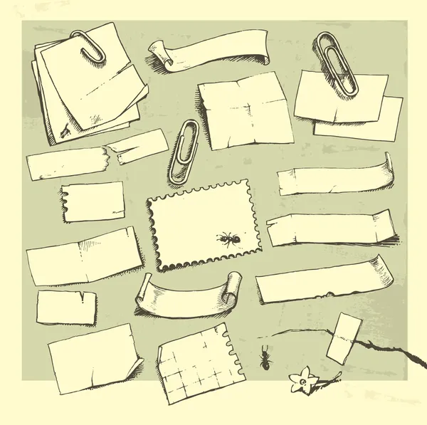 Piezas de papel . — Archivo Imágenes Vectoriales