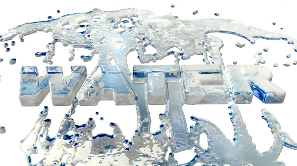 Water letters — Stock Photo, Image