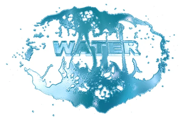 Water letters — Stock Photo, Image