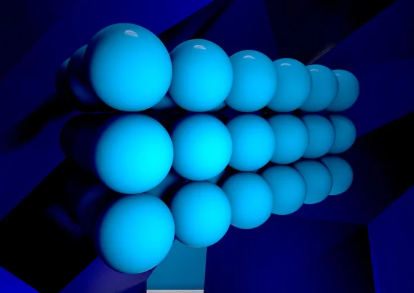 Blue spheres — Stock Photo, Image