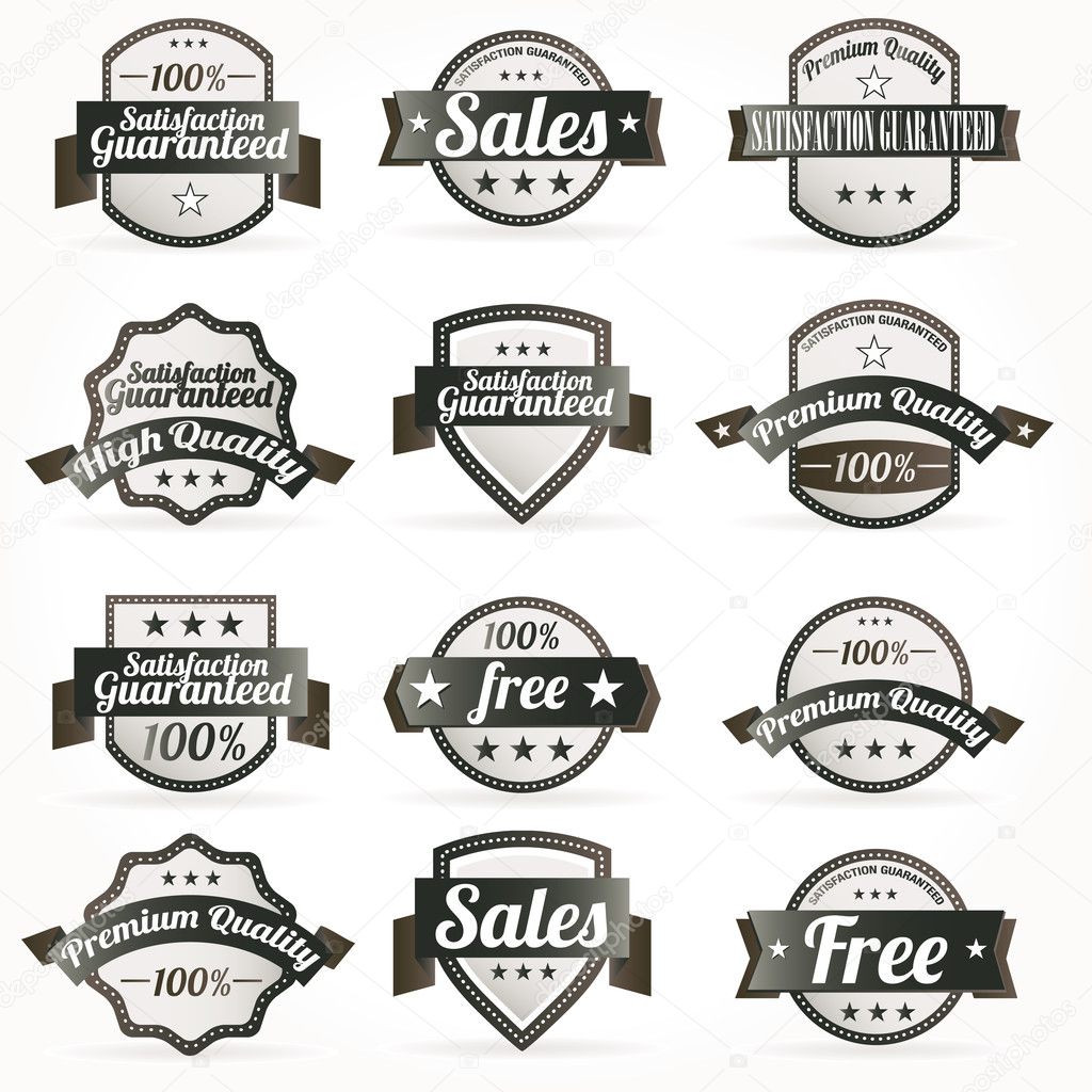 Premium Quality 100% Sales Free Labels with retro design