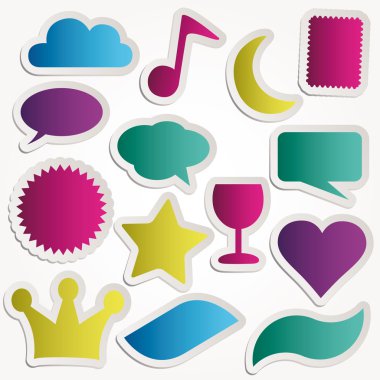 Speech bubbles set clipart