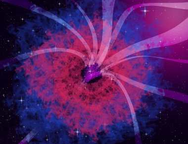 Nebula and black hole suction the light, Space concept clipart