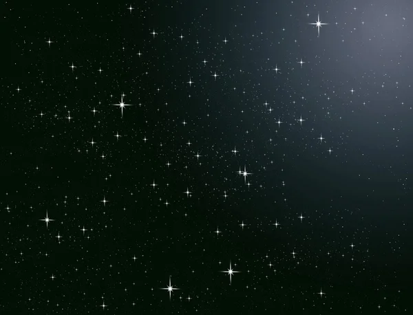 Stjärnan lyser ljus i rymden — Stockfoto