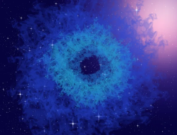 Nébuleuse bleue ou plasma bleu dans l'espace, Concept spatial — Photo