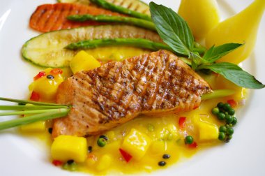 ızgara somon steak
