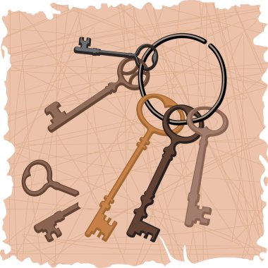 Old keys clipart