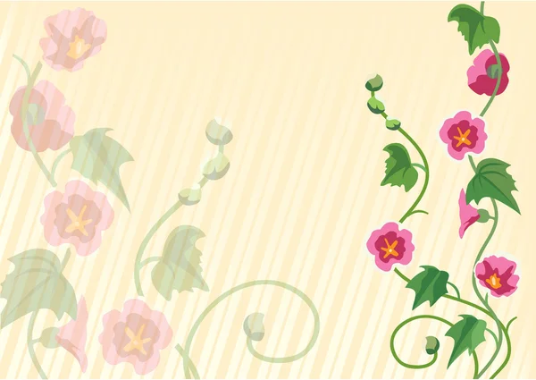 Papier et fleur — Image vectorielle