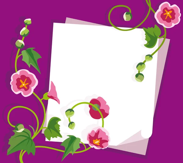 Χαρτί και λουλούδι — Διανυσματικό Αρχείο