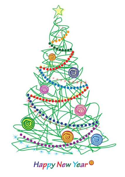 Αφηρημένη χριστουγεννιάτικο δέντρο — Διανυσματικό Αρχείο