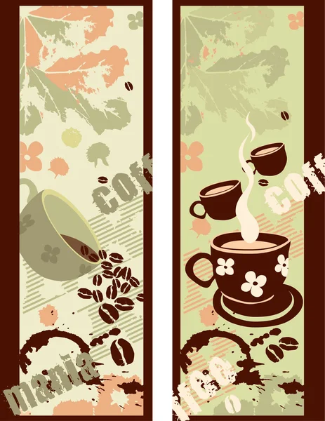 咖啡横幅 — 图库矢量图片