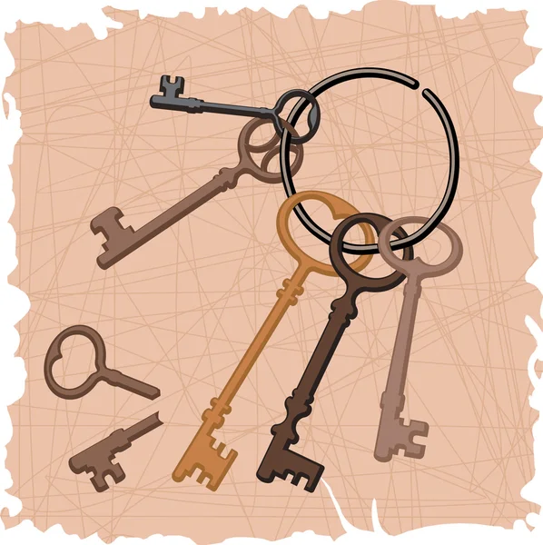Old keys — Stock Vector