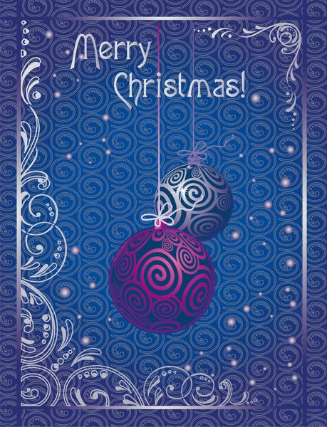 Вінтажна різдвяна листівка — стоковий вектор